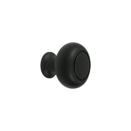 Deltana KR119U19 Round Groove Knob Paint Black, 10PK KR119U19-XCP10